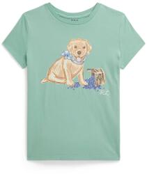 Ralph Lauren gyerek pamut póló - türkiz 144-154