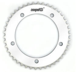 Csepel single speed első lánckerék 42T, 130 mm, 1s (1/8"), alumínium, fehér