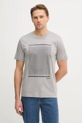 BOSS Green pamut póló TS_Tour Print - szürke L