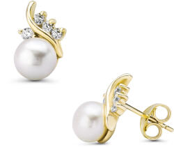  14 karátos arany fülbevaló gyönggyel (AU14318) AU14318