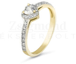  14 karátos arany szíves eljegyzési gyűrű - PP31s (AU14321) AU14321
