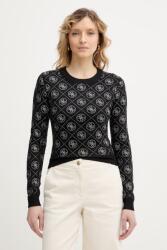 GUESS gyapjúkeverék pulóver 4G - fekete S