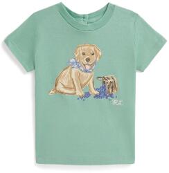 Ralph Lauren baba pamut póló - türkiz 80-83