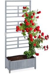 Relaxdays Jardinieră cu perete cu spalier gri (10133917)