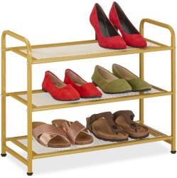 Relaxdays Suport pentru pantofi din metal auriu (10134155) Pantofar