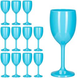 Relaxdays Pahare de vin din plastic turcoaz, set de 12 (10133699) Pahar