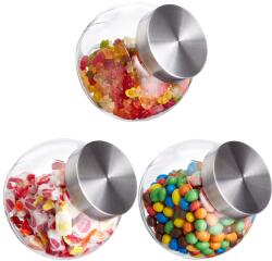 Relaxdays Borcane pentru bomboane, set de 3, 1, 5 l (10133896)