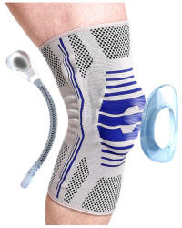  OrtoCare térdszorító szilikon betéttel és fémmerevítéssel L