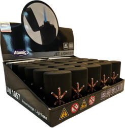 Atomic Cigar Brothers szivargyújtó egyes szúrólánggal - fekete - egész doboz (Cigar-B-00030-fekete-egész doboz)