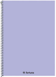 Fortuna Spirálfüzet kockás FORTUNA Monocolor A/4 70 lapos pasztell lila (01.08678) - robbitairodaszer