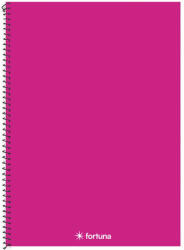 Fortuna Spirálfüzet kockás FORTUNA Monocolor A/4 70 lapos magenta (01.08675) - robbitairodaszer