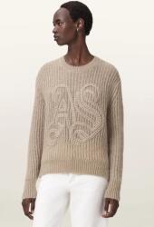 AllSaints pulóver gyapjúkeverékből CHAIN - bézs S