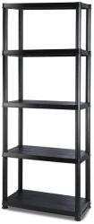 Marbueno Raft 5 Polite Plastic Negru 61x31x171 cm Gradina 10538 Raft