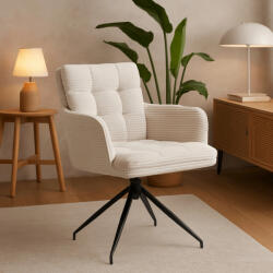  KRZESŁO Obrotowe AKITA Kremowe (wipMMR0855)