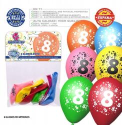  Színes Lufik 8-as számmal Ideális születésnapra