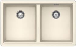 SCHOCK Greenwich N-200 Cristadur Magnolia kétmedencés gránit mosogató, krémfehér, beépíthető (GREN200MAGN)