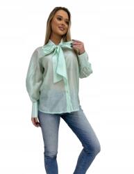  Női ing nagy masnival laza elegáns zöld/menta (4257-65)