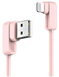 USAMS U-flow ferde Lightning kábel 1.2m 2A IPUSBCY03 (US-SJ165) rózsaszín (IPUSBCY03)