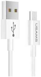 USAMS U23 microUSB 2A gyors töltőkábel 1m fehér SJ284USB01 (US-SJ284) (SJ284USB01)