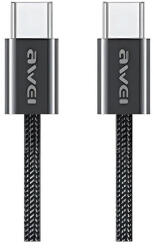 Awei CL-219T USB-C to USB-C60W iPhone 15 készülékhez kábel fekete (CL-219T)