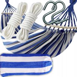 VERK GROUP Dupla Függőágy Kerti Fejpánttal Kétszemélyes Túra Függőágy Rúddal Nyári (27118)