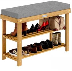 CASARIA Akác cipőtartó ülőkével 70 x 33 x 48 cm (109678)