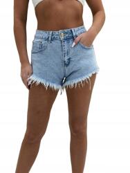 M. Sara Női farmer rövidnadrág ráncolt szárú magas derekú M. Sara Xs