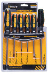 HOTECHE Csavarhúzó készlet 6 részes mágneses gumis nyéllel falitartóval Crv. Hoteche (241106)