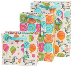 ARTEBENE ajándéktasak (18x16x8 cm) tacskós, színes lufis (6) (206482)