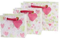ARTEBENE ajándéktasak (18x16x8 cm) pasztell szívek (6) (206505)