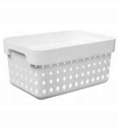 Plast Team Kosár Tároló Kosár Organizer Seoul Fehér 26x18x12, 6CM (PT60230808)