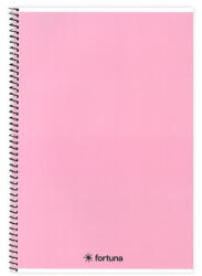 Fortuna Spirálfüzet vonalas FORTUNA Monocolor A/4 70 lapos pasztell rózsaszín (01.02141) - fotoland
