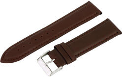  Karóra bőrszíj, barna színű, varrott, 75+115 mm / 22 mm (6490-9)