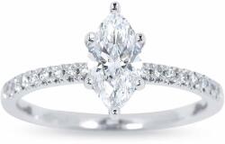 White & Black Labor marquise gyémánt eljegyzési gyűrű - Celeste - 0, 85 karát - IGI (AU14272)