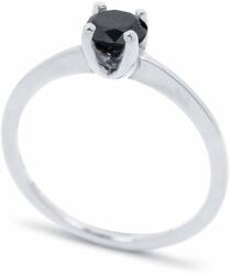 White & Black Fekete gyémánt eljegyzési gyűrű - 0, 42 karát (AU14267)