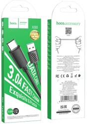 hoco. X88 USB - Type-C adat- és töltőkábel 1m (fekete)