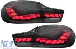 KITT Hátsó diffúzor BMW 4 F32 Coupe F33 Cabrio F36 Gran Coupe (2013-) modellekhez, Kipufogóvégekkel, zongorafekete, M dizájn (CORDBMF32MPDOBETYB)