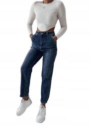  Banános/lufis farmer nadrág sötétkék elasztikus Trang Jeans 38-as