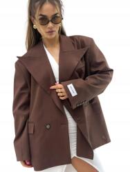Millagro Női blézer hosszabb oversize barna csokoládé Millagro Sally