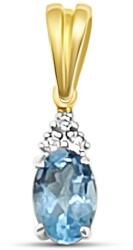 ÉkszerM Arany Medál Briliáns és Topáz Kővel AU 96734