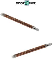  Bagheta 7 Chakre - Metal Cuprat - Sfera Cuart - Varf Cuart - 189 x 13 mm - 1 Buc