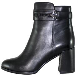 Epica Botine dama, negru, elegante, piele naturala, cu toc, Epica QVG092-5-R521-Y001-01-N-Negru (Marime: 39) (QVG092-5-R521-Y001-01-N-Negru-39)