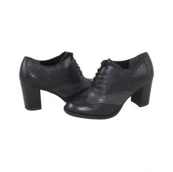 Marco Tozzi Botine dama, negru, casual, piele naturala, cu toc, Marco Tozzi 2-23301-27-096-Negru (Marime: 39) (2-23301-27-096-Negru-39)