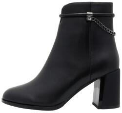 Epica Botine dama, negru, elegante, piele naturala, cu lant decorativ, cu toc, Epica F6F630035A-01-N-Negru (Marime: 39) (F6F630035A-01-N-Negru-39)