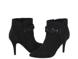 Marco Tozzi Botine dama, negru, elegante, din material textil, cu toc, Marco Tozzi 2-25329-27-001-Negru (Marime: 39) (2-25329-27-001-Negru-39)
