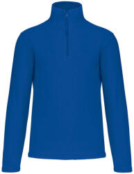 Kariban Uniszex galléros, 1/4 cipzáras mikropolár pulóver, Kariban KA912, Royal Blue-XL (ka912ro-xl)
