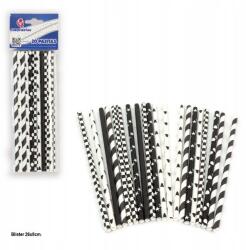 AZ Fekete papír szívószál (32310)