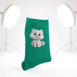 Talpigpamut Egyedi gyártású, thermo, cica mintás zokni