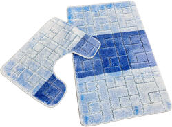 Troya Troya, kék, 2 Részes Fürdőszobai Szőnyeg