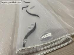 fuggonyoutlet Voile, Roshan, fehér és szürke, 500x260 cm